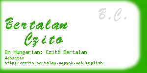 bertalan czito business card